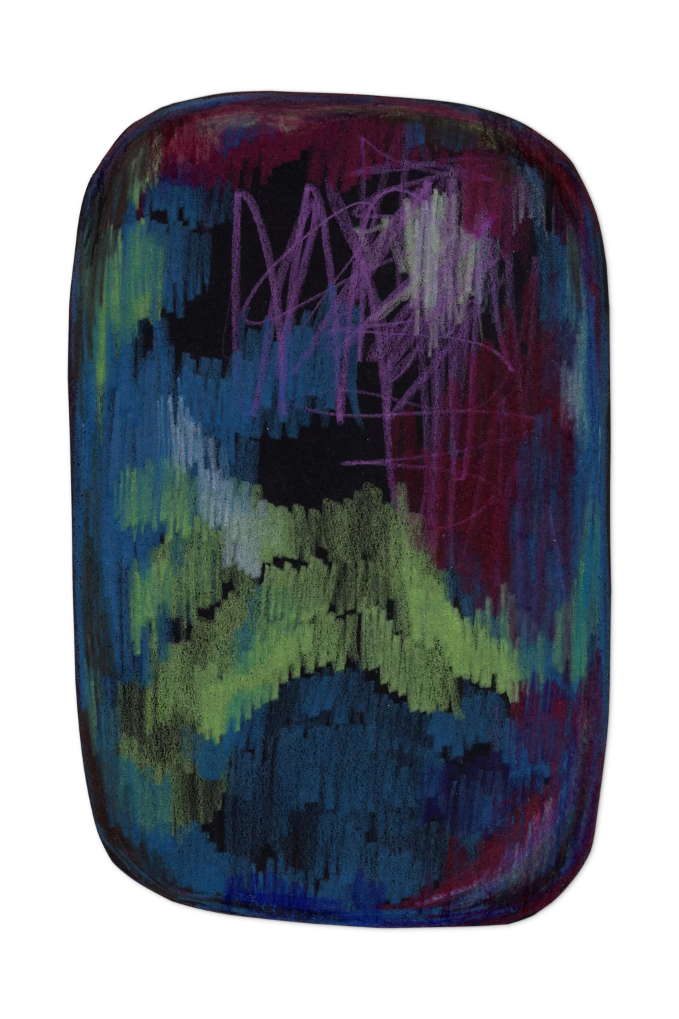 Carpet Scribble Black Green Blue